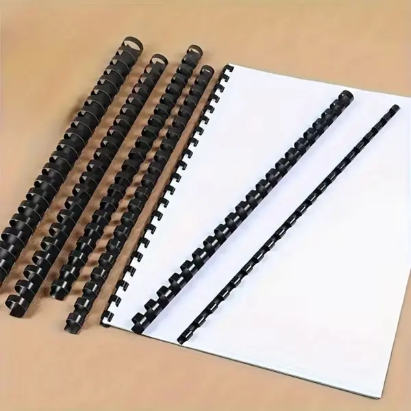 Inele plastic pentru indosariere Office Cover, 28 mm, negru, set 50 bucati
