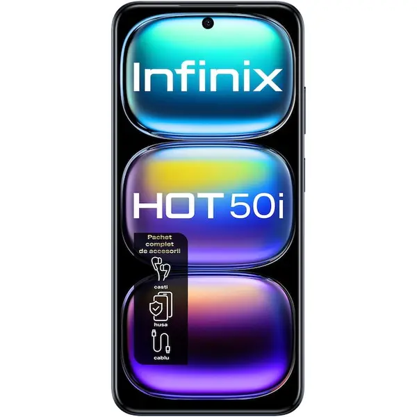 Infinix Telefon Mobil, Infinix Hot 50,128GB 4G, negru