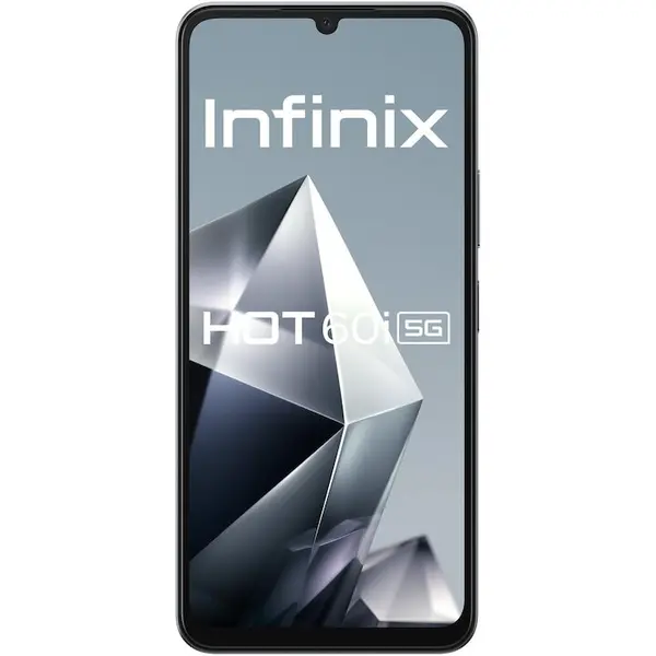Infinix Telefon mobil Infinix Hot 60i, ecran 6.75 inch, Dual SIM, 8GB RAM, 256 GB, 5G, baterie 6000mAh, Android 15, Negru