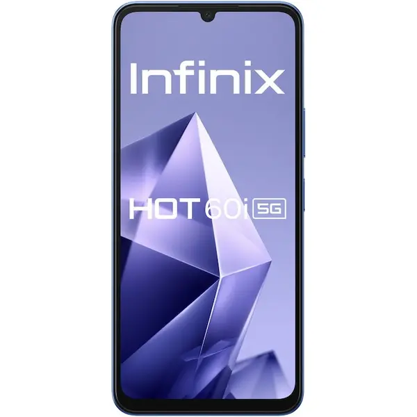 Infinix Telefon mobil Infinix Hot 60i, procesor MediaTek Dimensity 6400, ecran 6.75 inch, Dual SIM, 8GB RAM, 256GB, 5G, baterie 6000mAh, Android 15, Albastru
