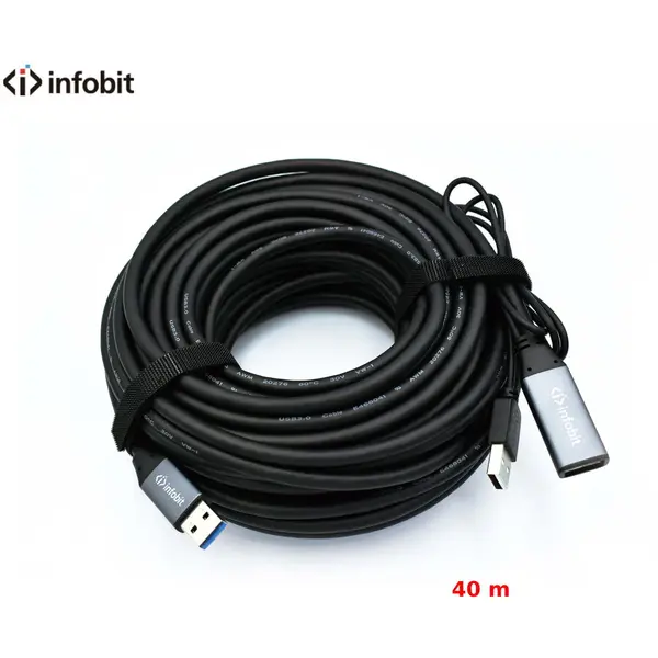 Infobit Cablu USB Infobit, Activ, USB 3.0, 40m
