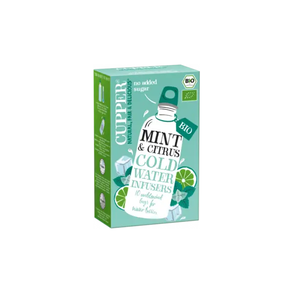 Infuzie rece eco din menta si citrice, 10 plicuri, Cupper