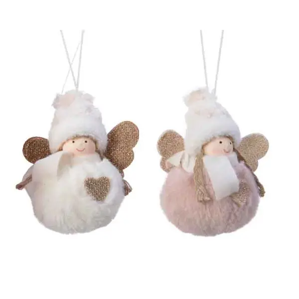 Ingerasi decorativi - Girl with Faux Fur - mai multe culori | Kaemingk