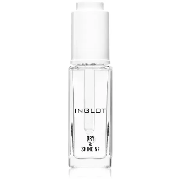 Inglot Dry & Shine NF top coat pentru unghii, pentru accelerarea uscării ojei pipeta 9 ml