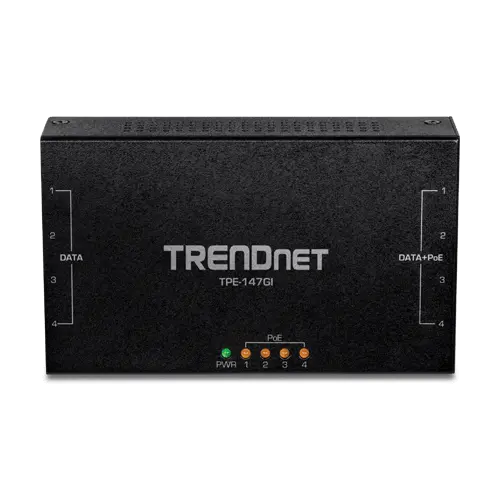 Injector Gigabit 4 x PoE+'putere 65W - TRENDnet TPE-147GI
