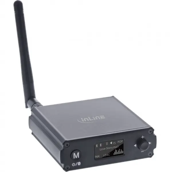 Inline Bluetooth 5.1 HiFi Receiver & USB DAC cu LCD, InLine IL99209M