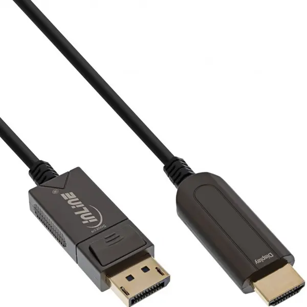 Inline Cablu activ optic Displayport la HDMI 4K60Hz AOC T-T 10m, InLine IL17180A