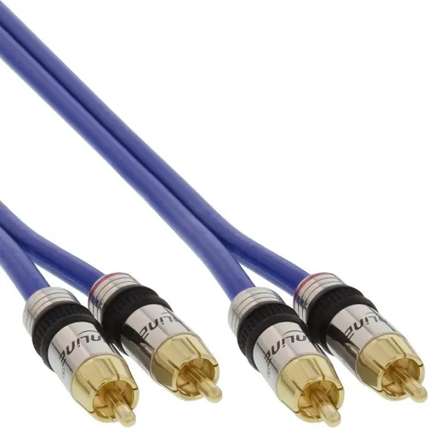 Inline Cablu audio Premium 2 x RCA - 2 x RCA 10m, InLine IL89710P