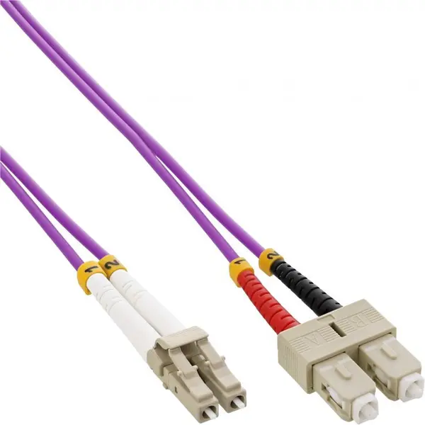 Inline Cablu fibra optica LC-SC Duplex OM4 20m, InLine IL88639P