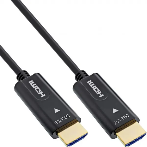 Inline Cablu InLine IL17550O, activ optic AOC HDMI 4K60Hz T-T, 50m, Negru
