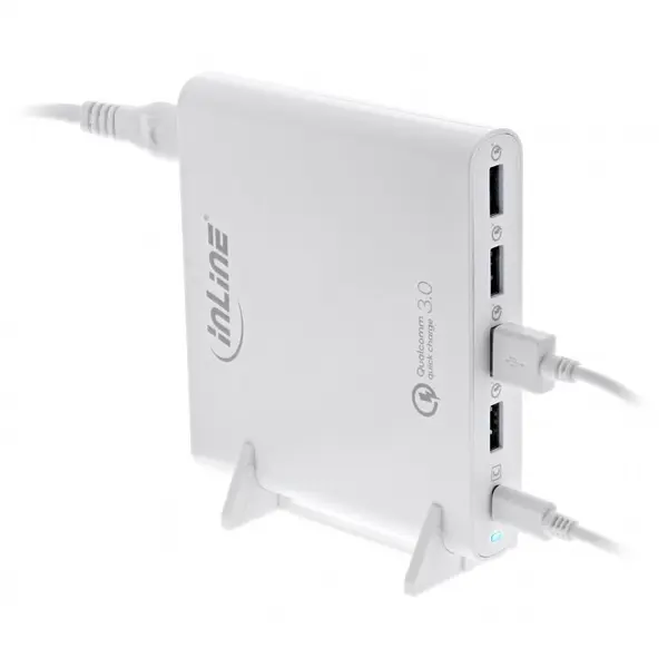 Inline Incarcator universal Quick Charge 3.0 4 x USB-A + 1 x USB type C 80W Alb, InLine IL31510W