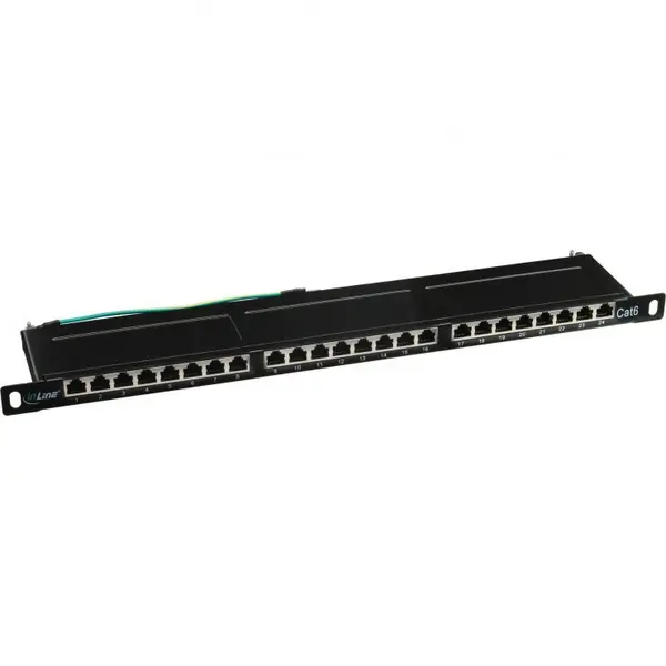 Inline Patch panel ecranat Cat.6 24 porturi 19 0.5U, InLine IL76224B