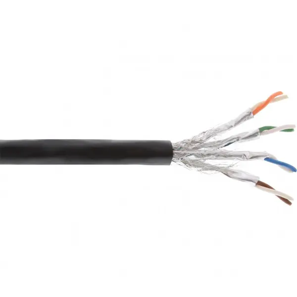 Inline Rola cablu de retea RJ45 S/FTP PiMF Cat.7a pentru exterior 300m Negru, InLine IL70300P