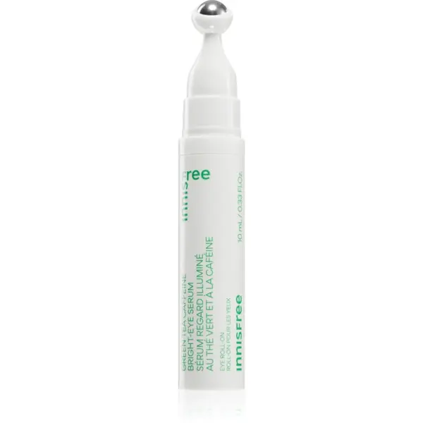 innisfree Green Tea Caffeine Bright-Eye Serum Roll-on pentru ochi racoritor împotriva ridurilor și a cearcănelor întunecate 10 ml