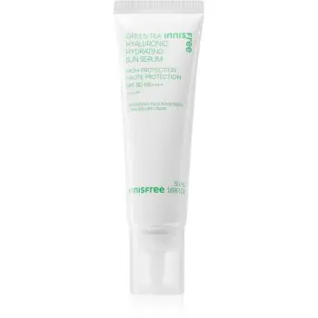 innisfree Green Tea Hyaluronic Sun Serum crema fluida hidratanta cu efect calmant