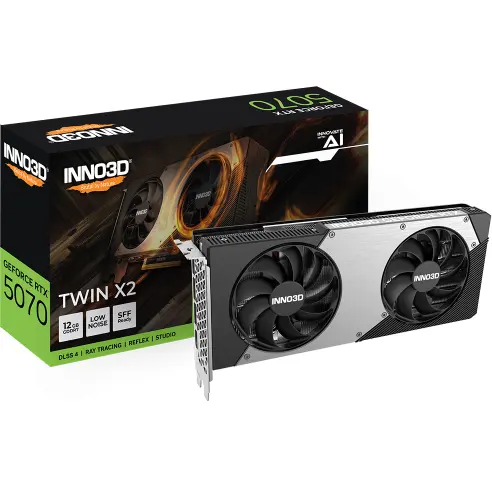 INNO3D Placa video INNO3D nVidia GeForce RTX 5070 TWIN X2 12 GB, GDDR7, 192 bit