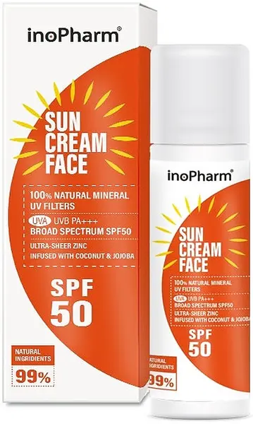 InoPharm Cremă de protecție solară pentru față, SPF50, 35 g