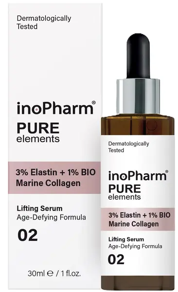 InoPharm Pure Elements Ser facial 3% Elastin + 1% Biomarine collagen, 30 ml