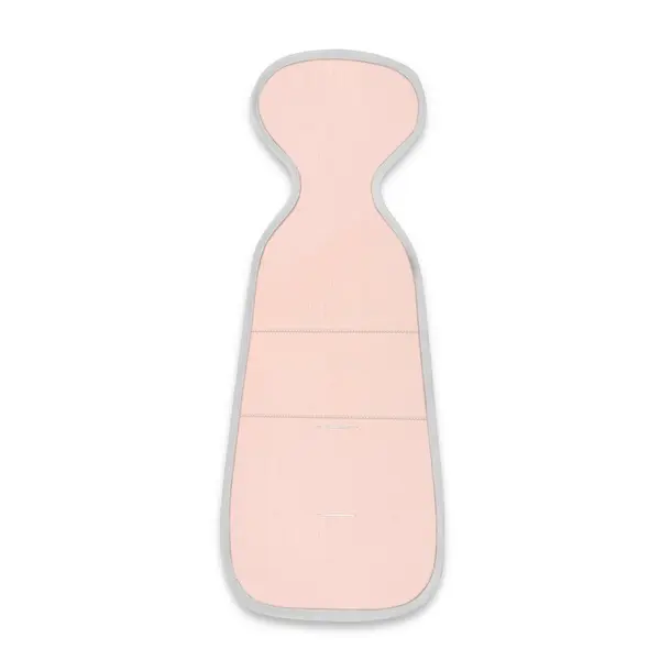 Insertie anti-transpiratie pentru carucior/scaun auto, Qmini, Din plasa 3D si muselina, Powder Pink