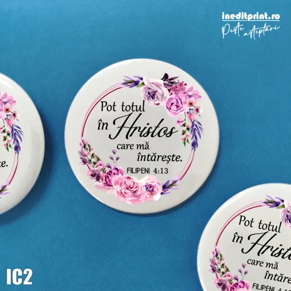 Insigne personalizate cu diametru 58 mm IC2 Clips