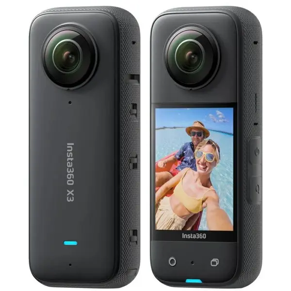 INSTA360 Camera de actiune Insta360 X3, 5.7K / 4K, pana la 60 fps, giroscop cu 6 axe, filmari la 360°, HDR activ, rezistent la apa