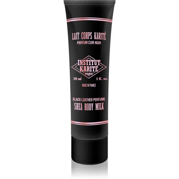 Institut Karité Paris Black Leather Shea Body Milk lapte de corp unt de shea 30 ml