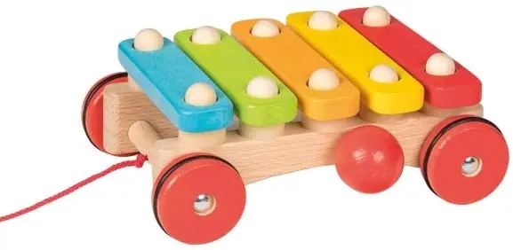 Instrument muzical pentru copii Goki - Xilofon, cu roti