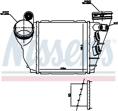 Intercooler AUDI A3; SEAT LEON, TOLEDO II; SKODA OCTAVIA I; VW BORA, GOLF IV 1.9D intre 2000-2006