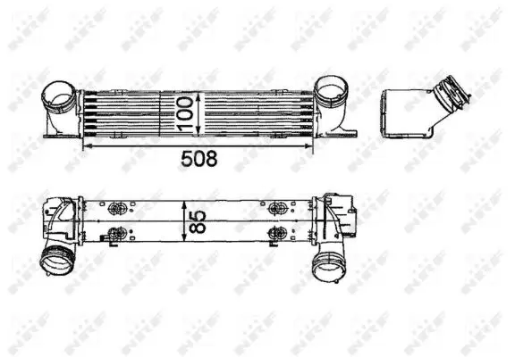Intercooler BMW Seria 1 (E81), 1 (E82), 1 (E87), 1 (E88), 3 (E90), 3 (E91), X1 (E84) 2.0D intre 2004-2015