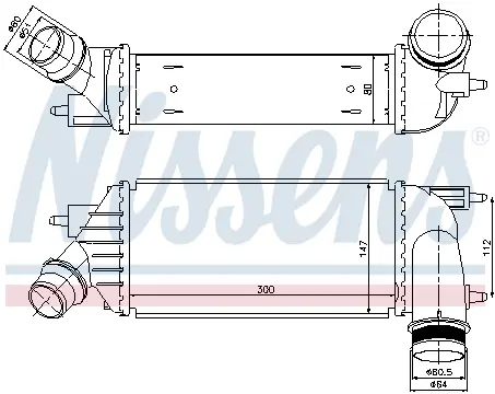 Intercooler CITROEN C8, JUMPY; FIAT SCUDO; PEUGEOT 807, EXPERT, EXPERT TEPEE; TOYOTA PROACE 2.0D dupa 2006