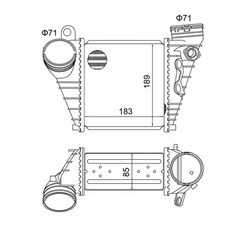 Intercooler, compresor E-KRAFT 1924004017