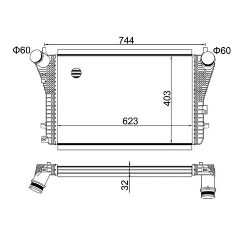 Intercooler, compresor E-KRAFT 1924004019