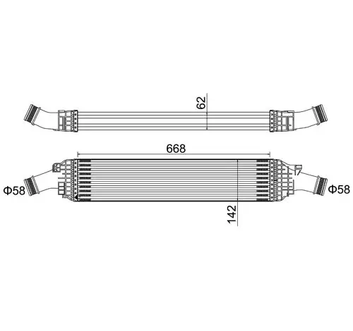 Intercooler, compresor E-KRAFT 1924004024