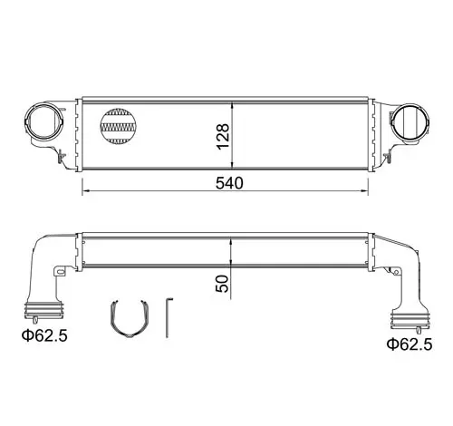 Intercooler, compresor E-KRAFT 1924004056
