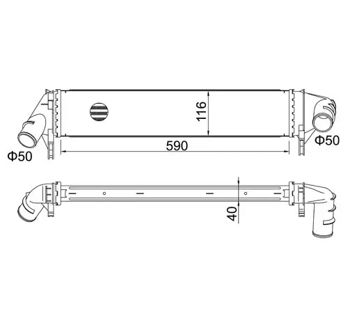 Intercooler, compresor E-KRAFT 1924004099