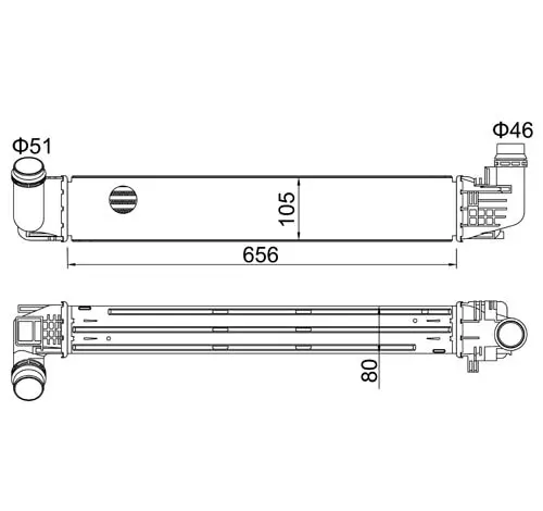 Intercooler, compresor E-KRAFT 1924004100
