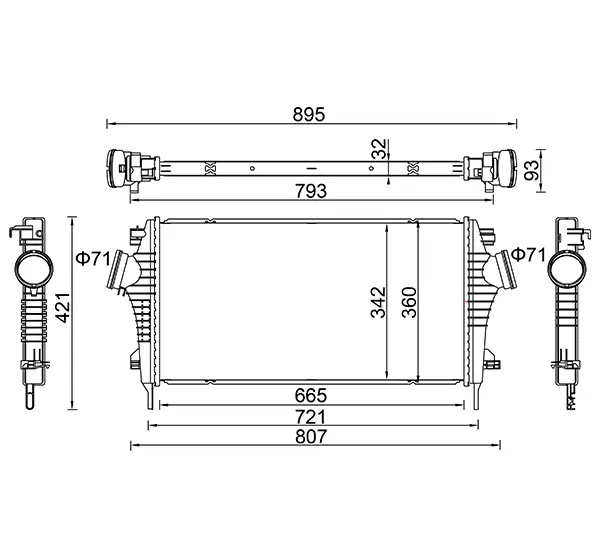 Intercooler, compresor E-KRAFT 1924004235