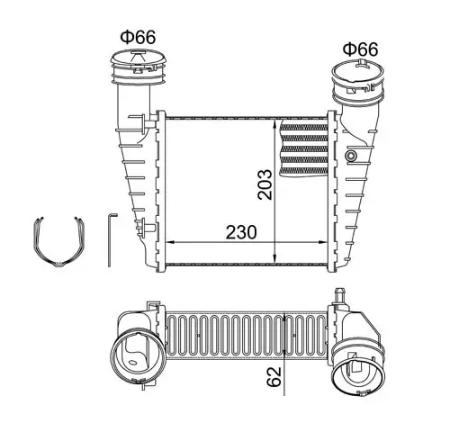 Intercooler, compresor E-KRAFT 1924004284