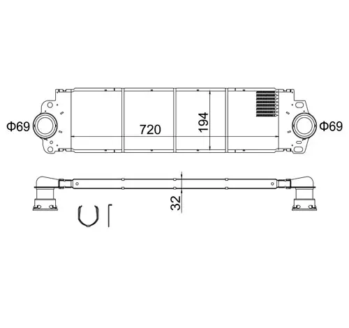 Intercooler, compresor E-KRAFT 1924004324