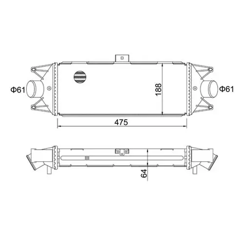 Intercooler, compresor E-KRAFT 7924001078