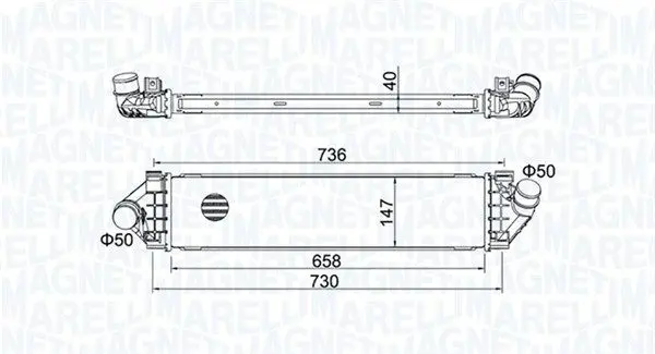 Intercooler, compresor MAGNETI MARELLI 351319204270