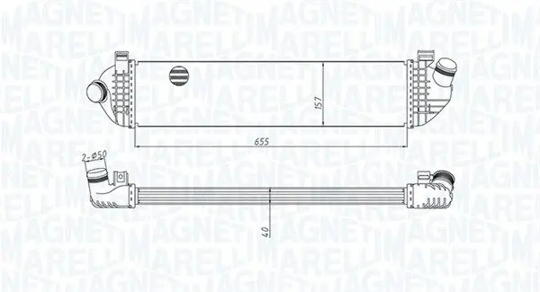 Intercooler, compresor MAGNETI MARELLI 351319204370