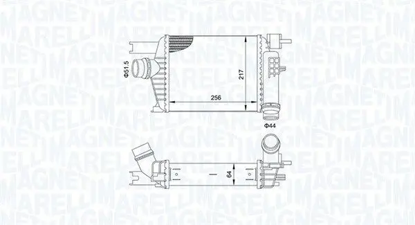 Intercooler, compresor MAGNETI MARELLI 351319205160