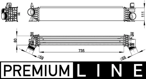 Intercooler, compresor MAHLE BEHR *** PREMIUM LINE *** CI 148 000P