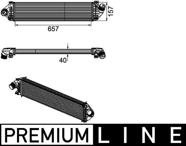 Intercooler, compresor MAHLE BEHR *** PREMIUM LINE *** CI 190 000P