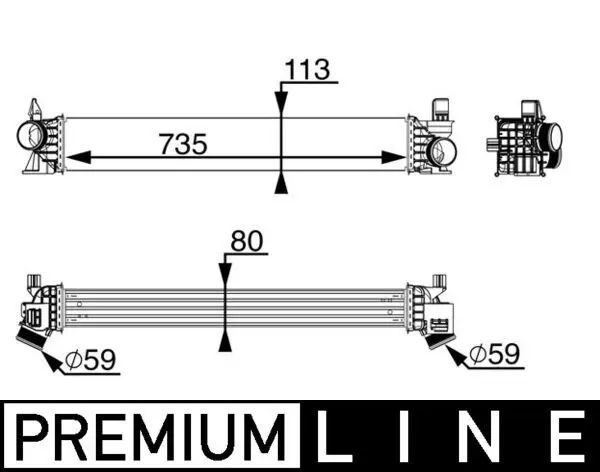 Intercooler, compresor MAHLE BEHR *** PREMIUM LINE *** CI 217 000P