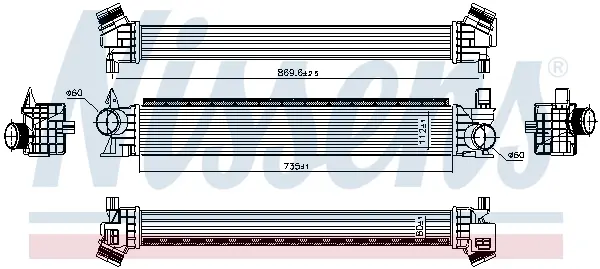 Intercooler, compresor NISSENS 961479