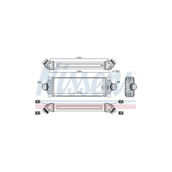 Intercooler, compresor NISSENS 96486