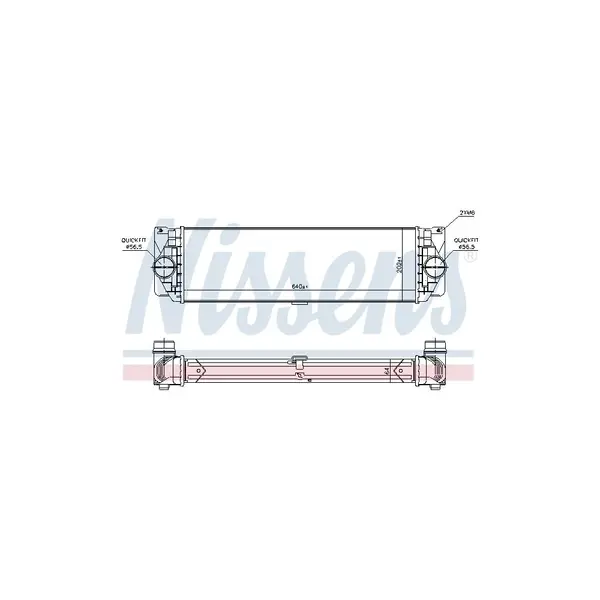 Intercooler, compresor NISSENS 96526