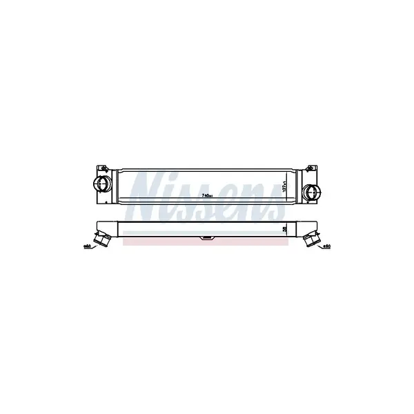 Intercooler, compresor NISSENS 96623